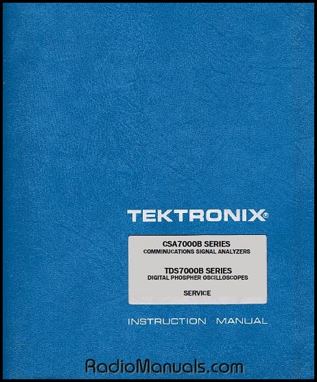 Tektronix CSA7000B TDS7000B Series Service Manual - Click Image to Close